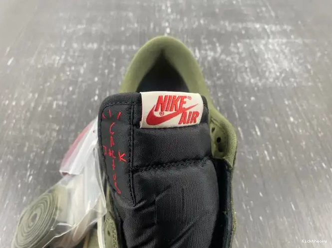 Kick Theory OG TRAVIS 1 SCOTT DM7866-002 X AIR JORDAN 'BLACK LOW SP OLIVE' 0507